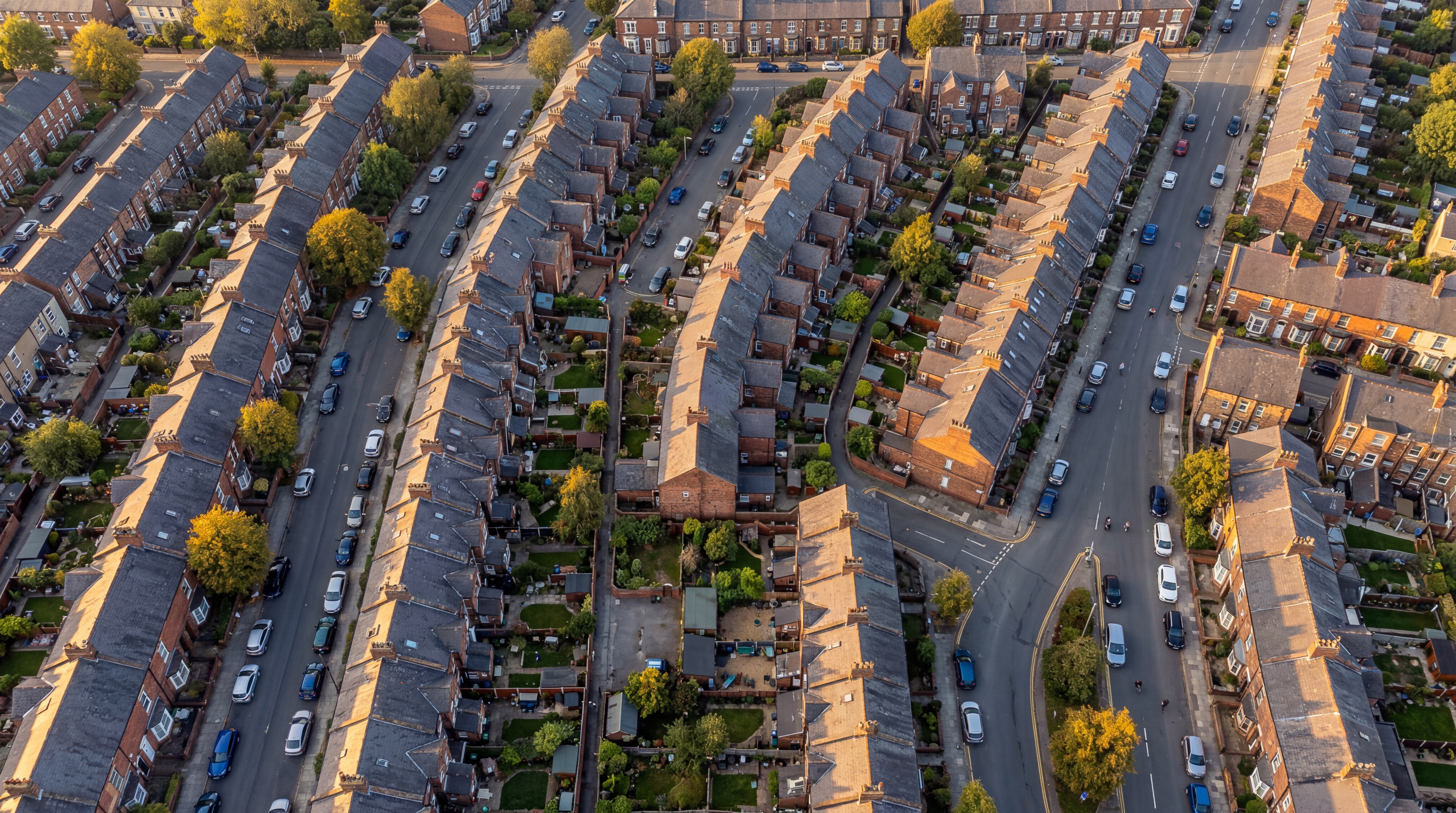 UK residential properties from above
